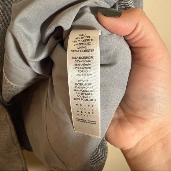 White House Black Market old money Blazer Jacket Grey Size 8 - Picture 7 of 9
